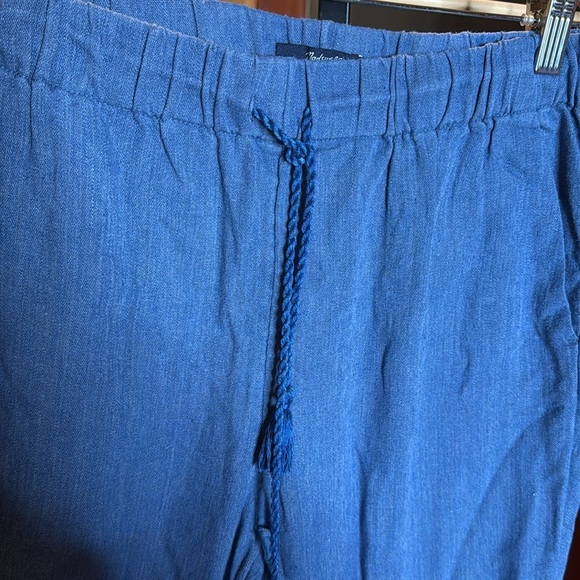 Madewell Shorewalk Cover-Up Blue Linen Blend Pants Size Medium - Picture 6 of 11